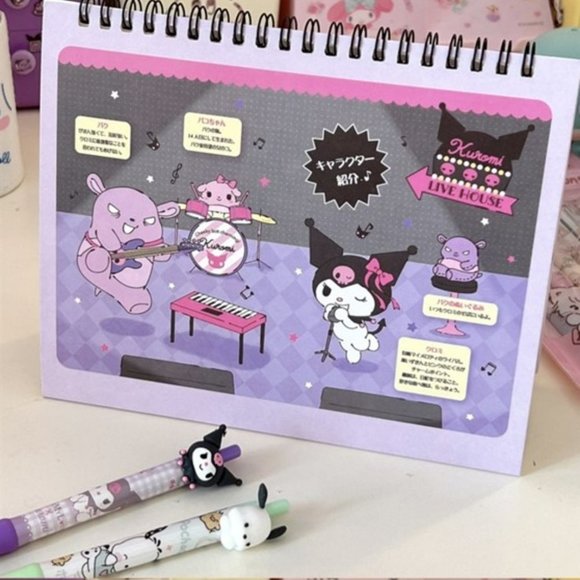 SANRIO KUROMI CALENDAR 2023 Desk or Wall Monthly Pages with Stickers - Picture 3 of 4